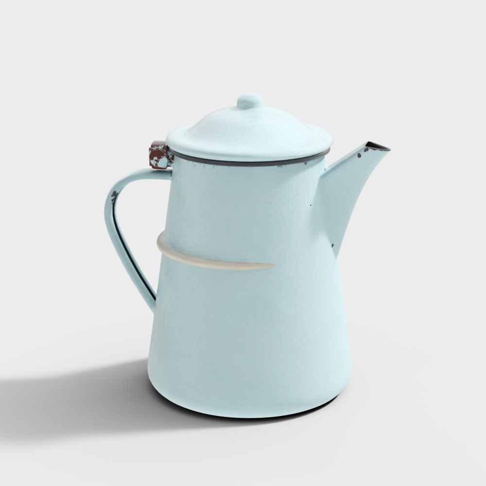 Hervidor de hierro azul