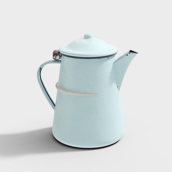 Hervidor de hierro azul