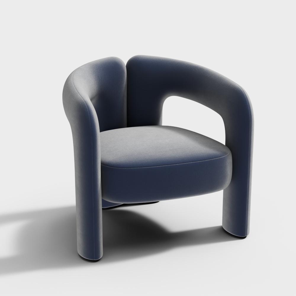 Cassina DUDET Armchair Blue backrest chair
