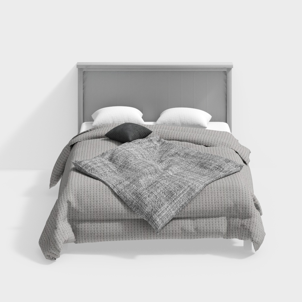 Simple dormitory single bed