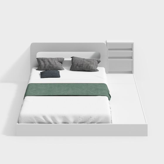 Modern Minimalist Bed Frame 3D model