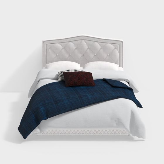 Cozy Retreat 3D model Bed for Modern Spaces