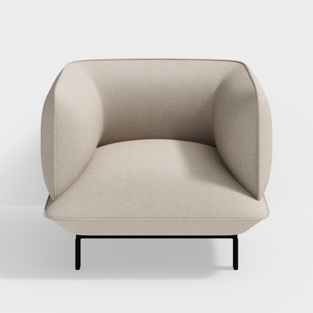 Cream style single bedroom sofa