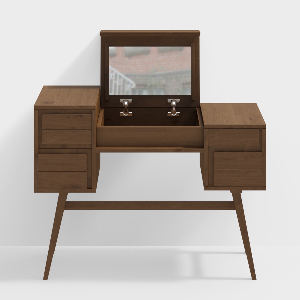 Modern bedroom makeup mirror