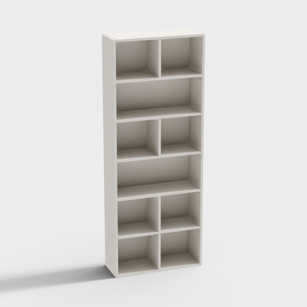 Minimalist study bookshelf