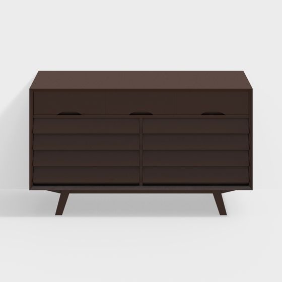 Minimalist Bedroom Chest of Drawers 3D model