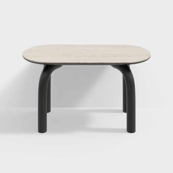 Low Poly Round Table 3D model Design