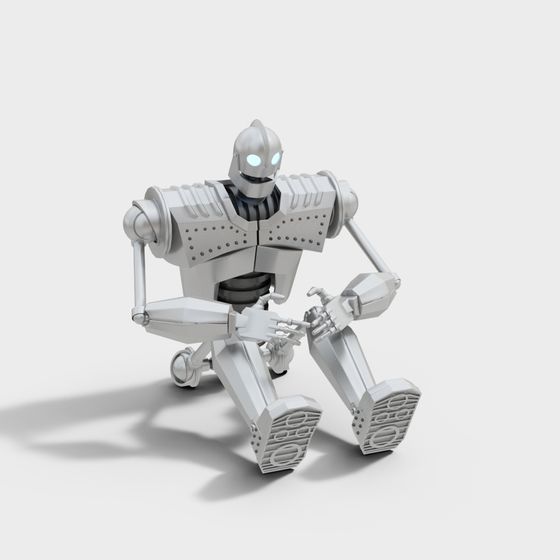 Futuristic Low-Poly Robot 3D model