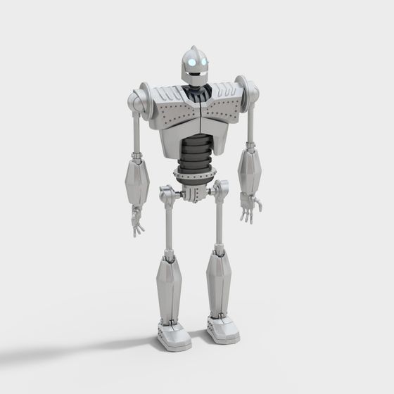 Futuristic Low-Polygon 3D Robot Model