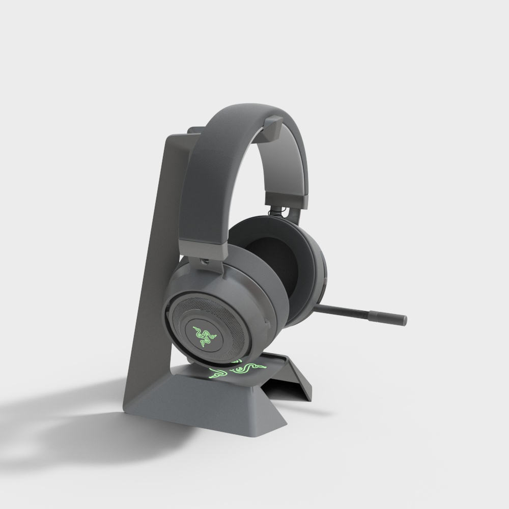 Gray Razer headphones