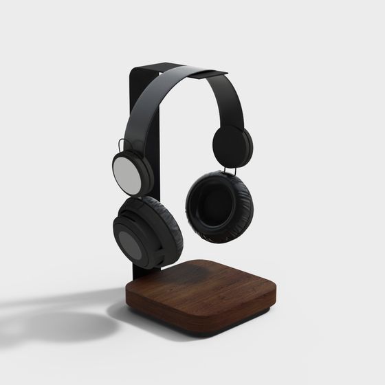 Elegant Headphone Stand 3D model