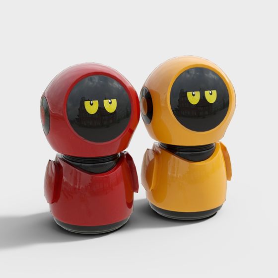 Red and Yellow Buddy 3D Models for Creative Use