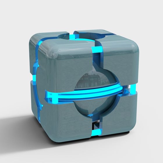 Crystal Cube 3D Model for Future Cities