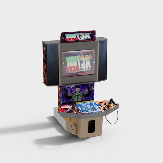 Retro Arcade Machine 3D Model