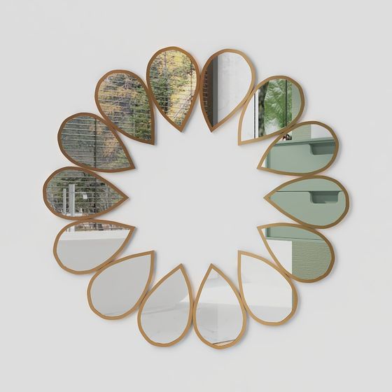 Stylish Floral Mirror 3D model for Modern Spaces