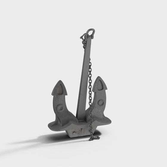 Vintage Iron Anchor 3D Model for Creative Projects
