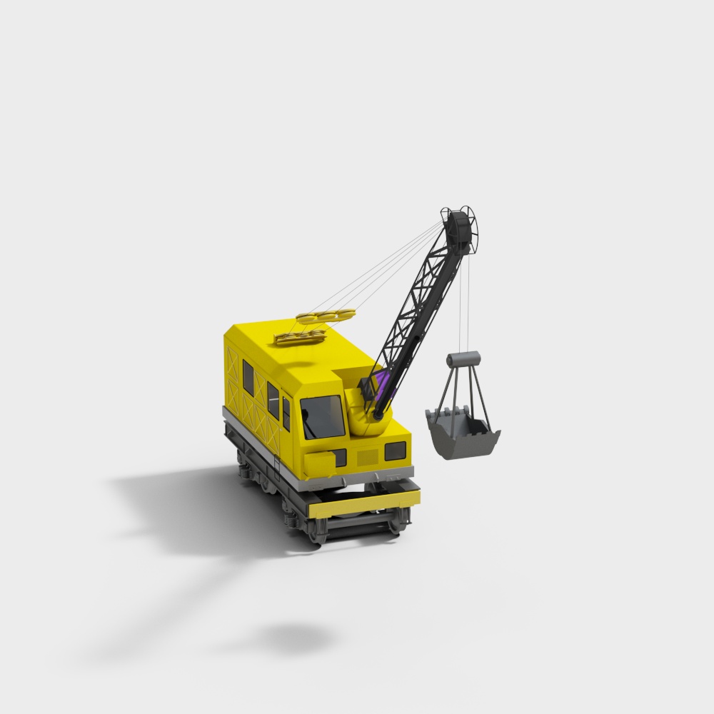 Low Poly Crane 3D model with Modern Design
