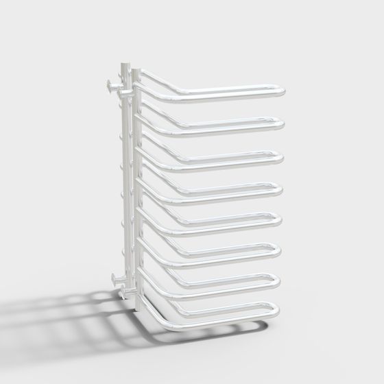 Stylish Towel Rack 3D model for Contemporary Spaces