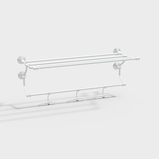 Elegant Towel Rack 3D Model for Modern Homes