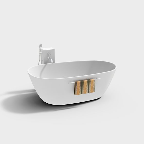 현대식 흰색 욕조