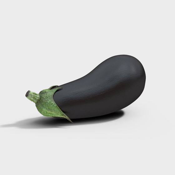 Realistic 3D Eggplant Model for Design and Games