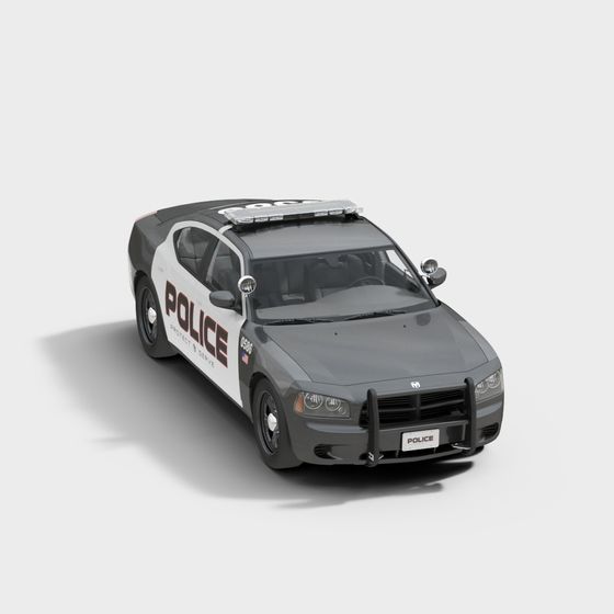 Low-Poly Police Car 3D Model