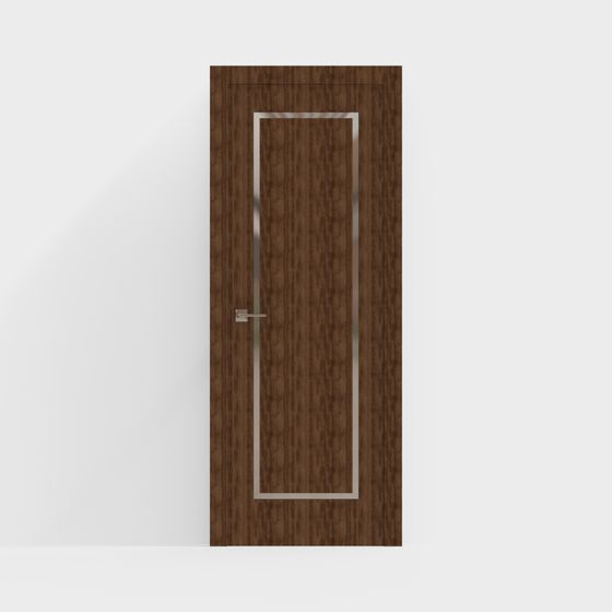 Modern Walnut Door 3D model