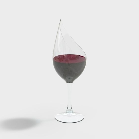 Stylish Low-Poly Wine Glass 3D model for Creative Use