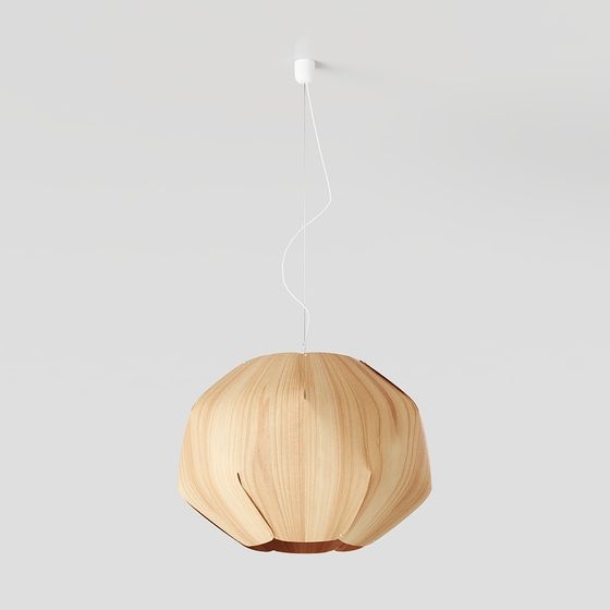 Elegant Flower-Shaped Pendant Light 3D model
