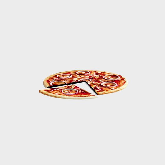 Delicious Pizza 3D model with Low-Poly Design