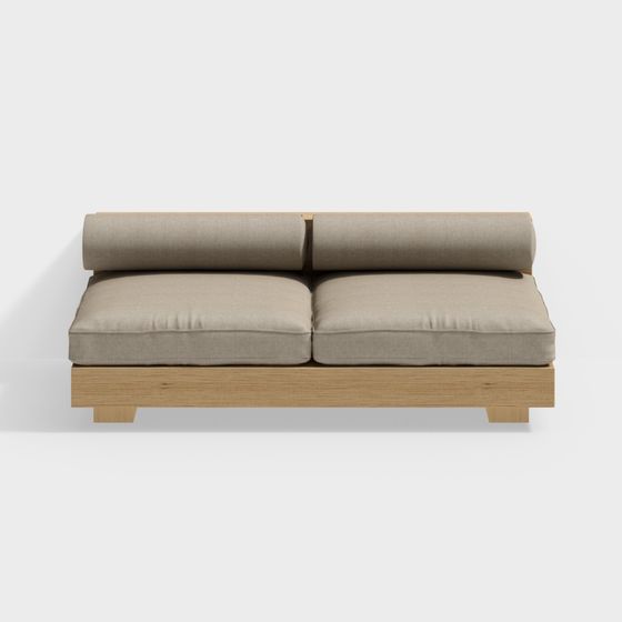 Elegant Low-Polygon 3D Sofa Model for Modern Spaces