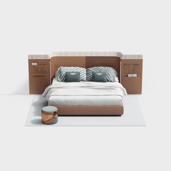 Urban Retreat 3D Model Bed Design