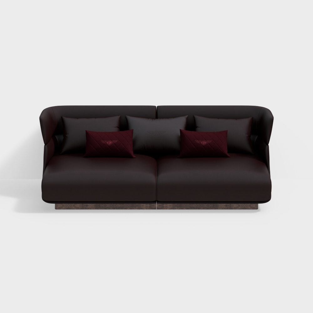 Simple living room double sofa
