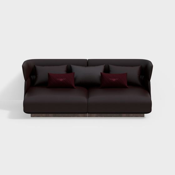 Stylish Low-Poly Sofa 3D model for Modern Interiors