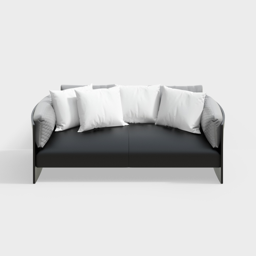 Simple living room double sofa