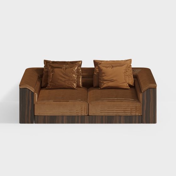 Luxurious Brown 3D Sofa Model for Modern Homes