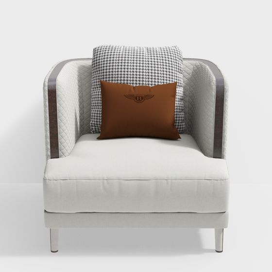 Elegant Low-Polygon Sofa 3D Model