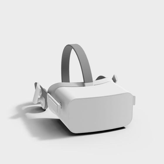Futuristic Low-Poly VR Headset 3D Model
