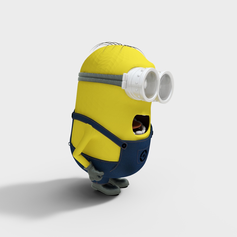 Charming Low-Poly Minion 3D Model
