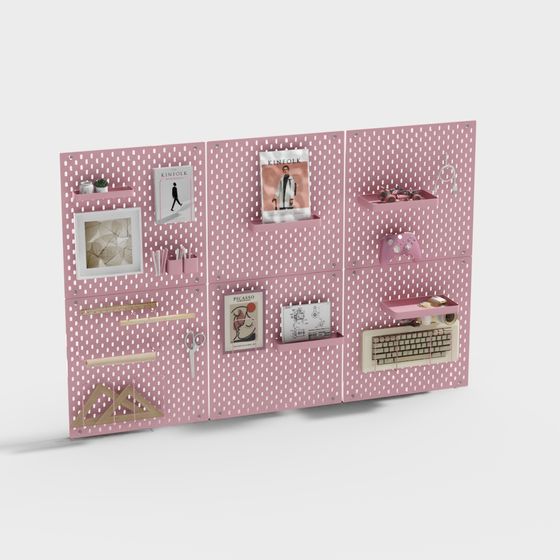 Pegboard Paradise Low-Polly High-Detail 3D model