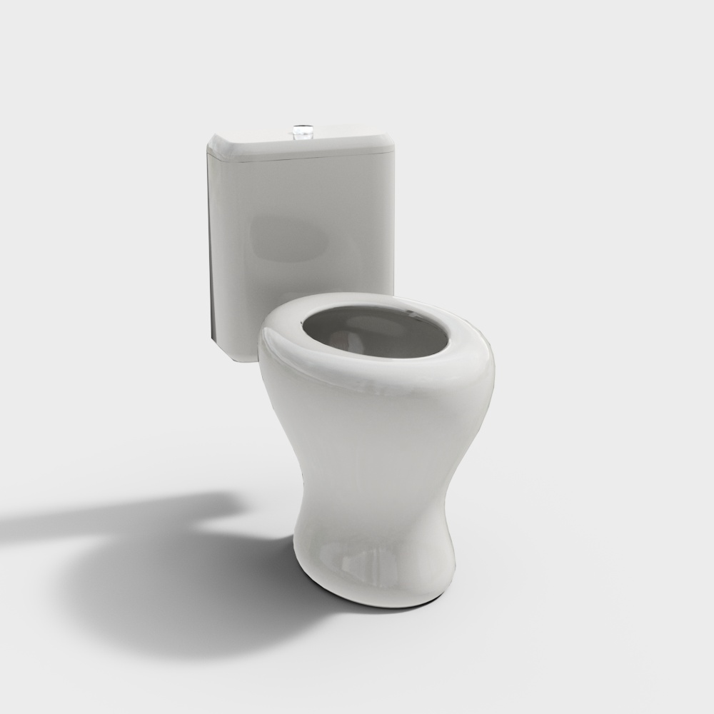 Inodoro de cerámica blanca