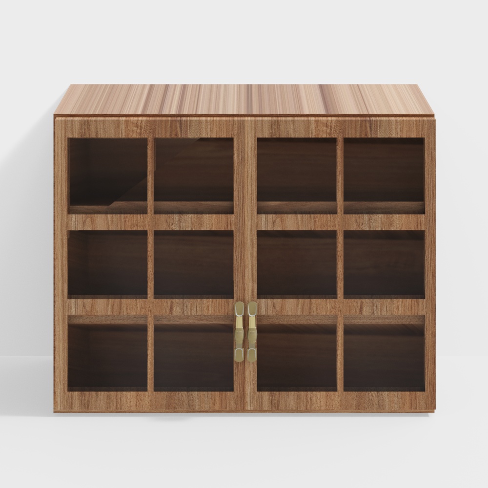 Brown solid wood locker