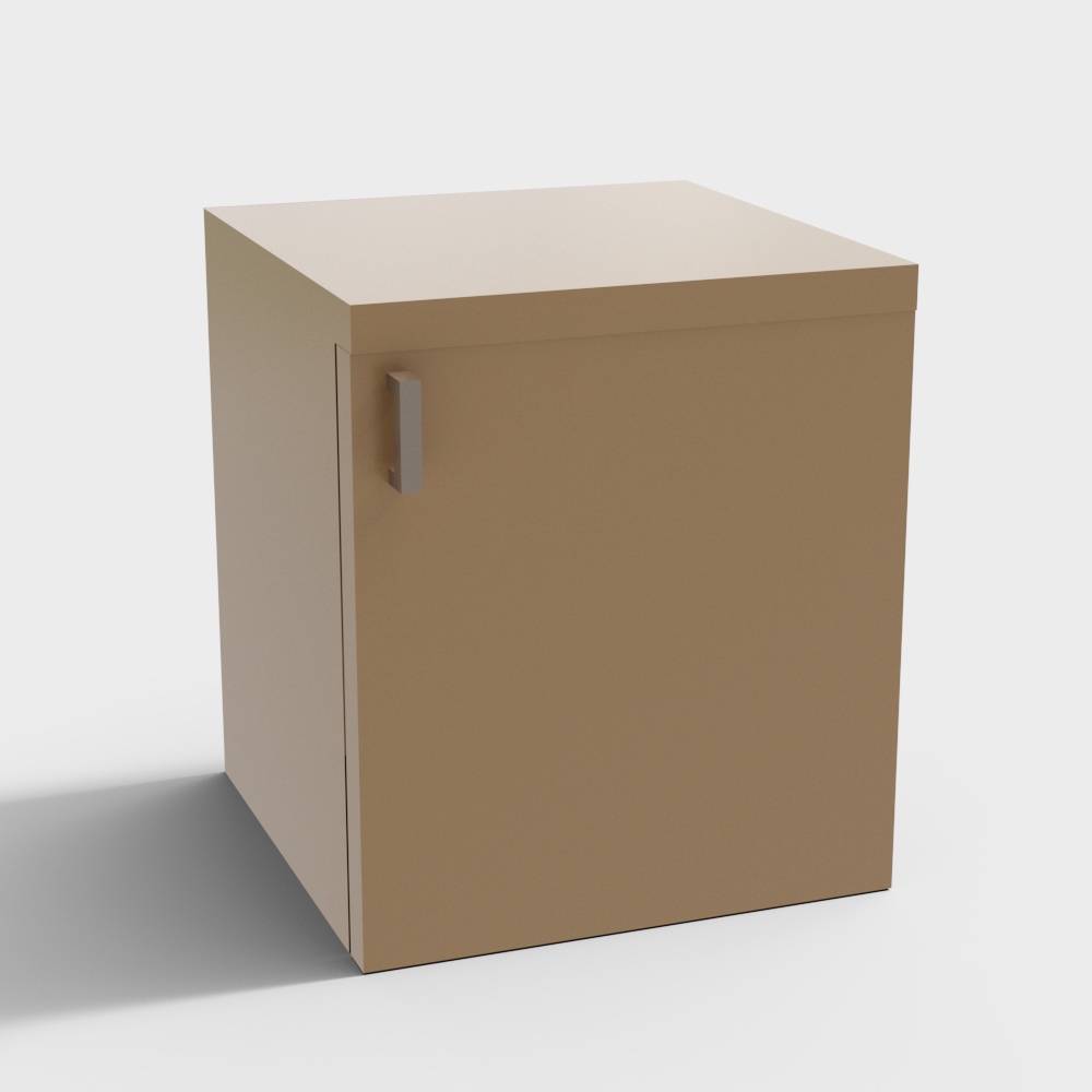 어두운 갈색 고체 나무 사물함