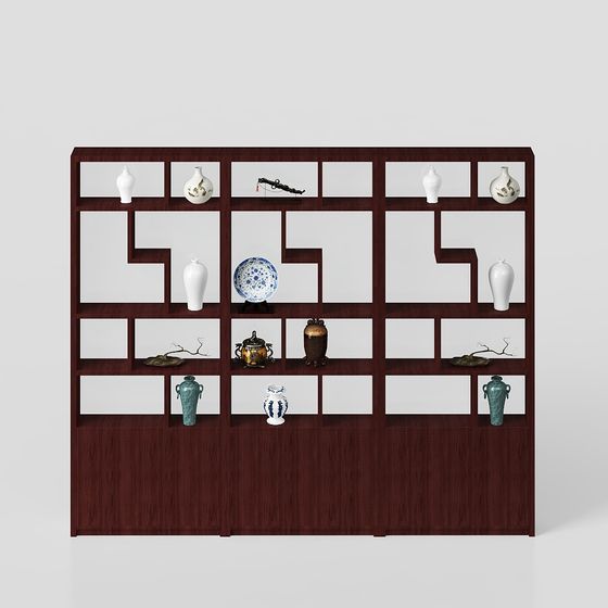 Chinese Screen 3D model - Low Polygon High Detail