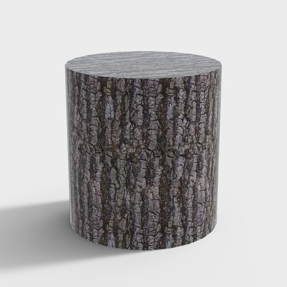 Ancient Tree Trunk Column 3D Model