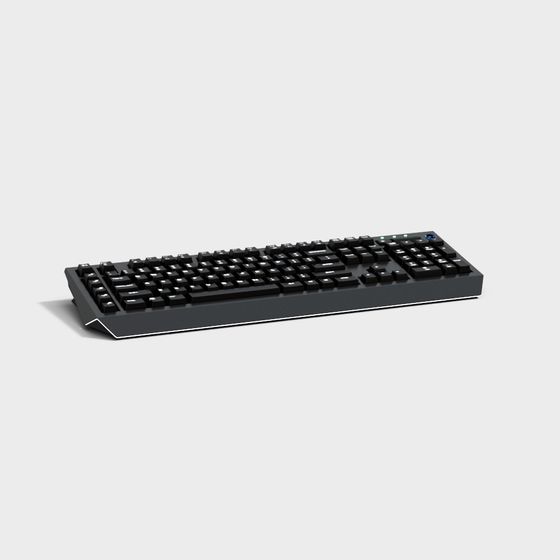 Stylish Keyboard 3D model for Digital Art