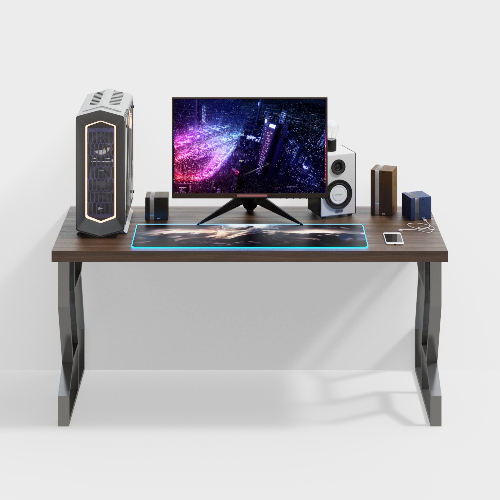 Computer desk set