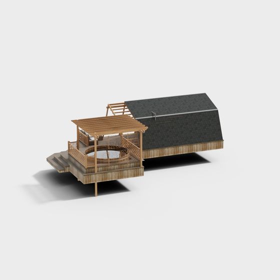 Charming Wooden Cottage 3D model from Fairy Tales