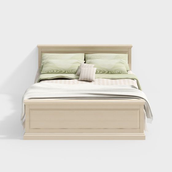 Cozy Minimalist Bed 3D model