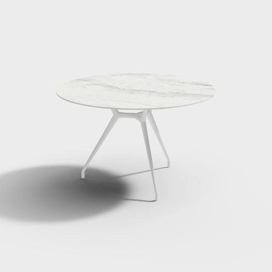 Stylish Low-Poly Round Table 3D model